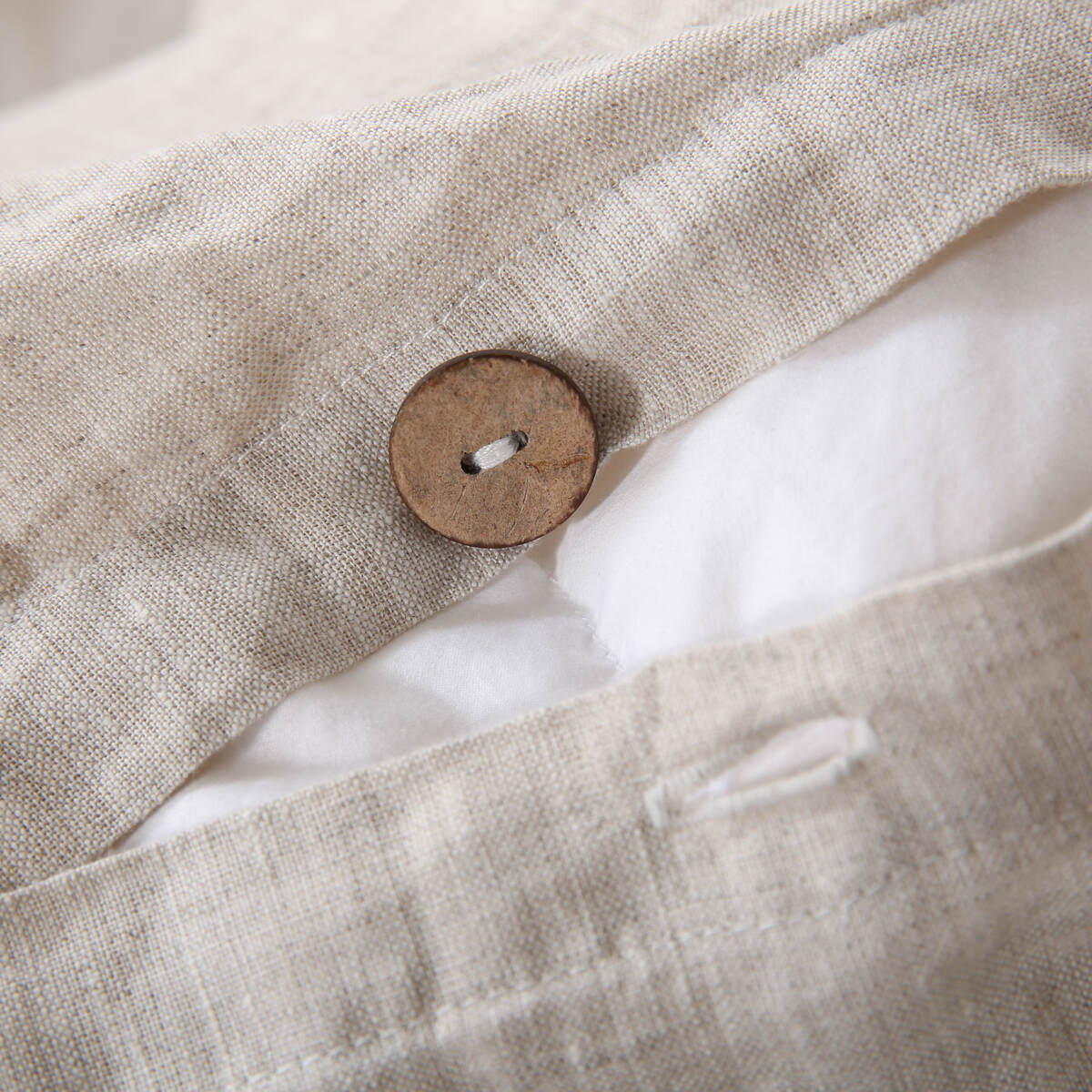 Linova Oatmeal French Linen Bedding Set - Luxury 100% Flax Linen