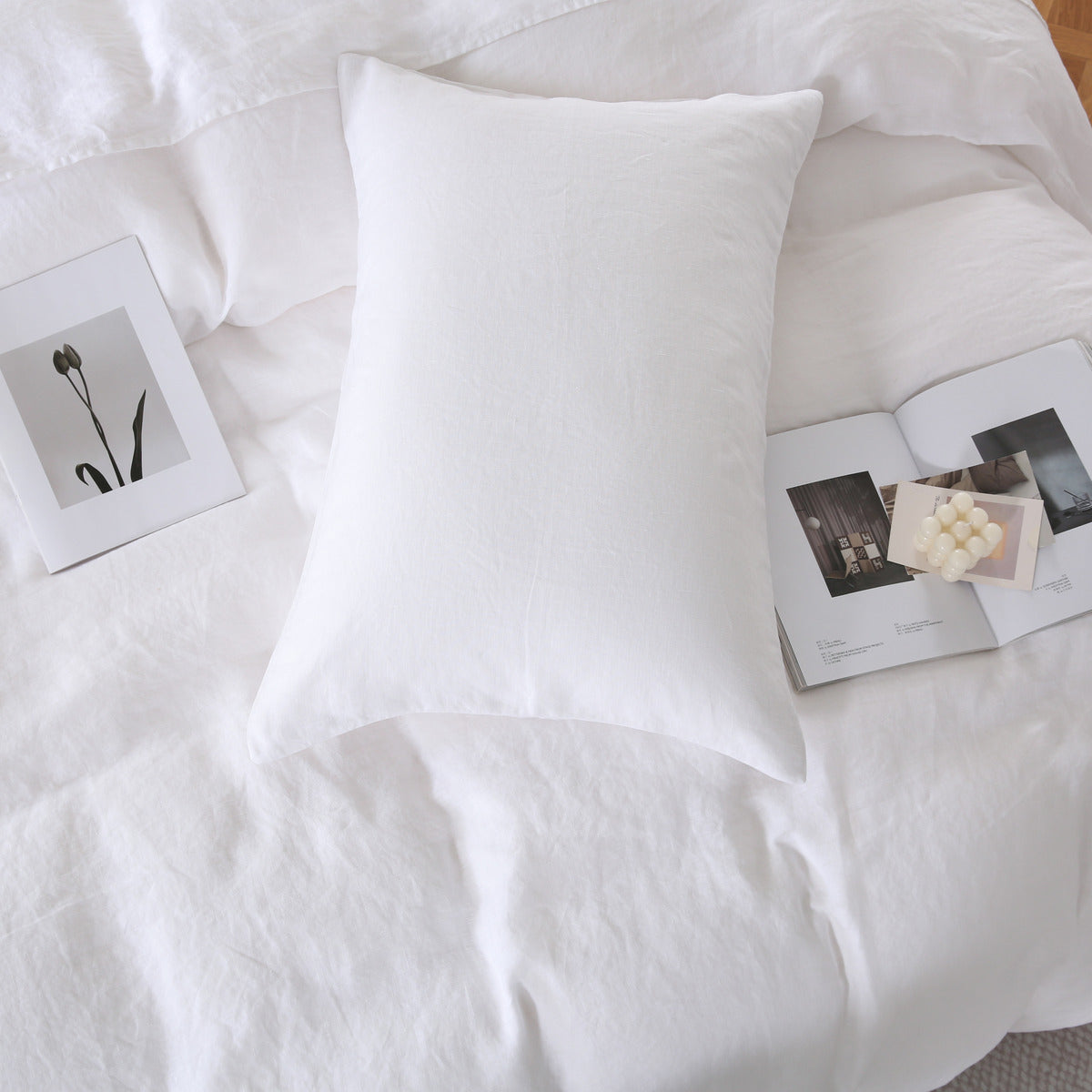 Elevate Your Sleep Experience with the Luxurious Linova White French Linen Bedding Collection