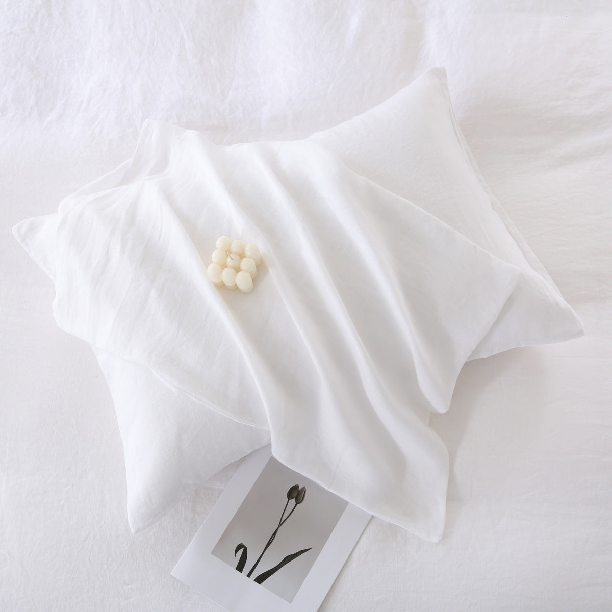 Elevate Your Sleep Experience with the Luxurious Linova White French Linen Bedding Collection