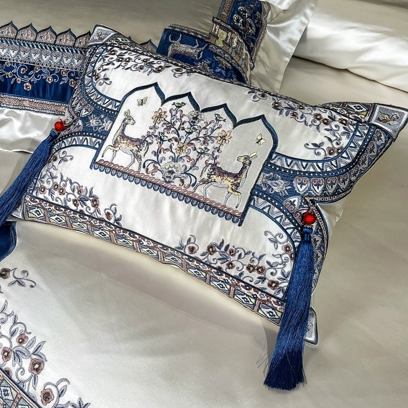 Indulge in Elegance: Giorgio Premium Embroidered Tassel Bedding Collection