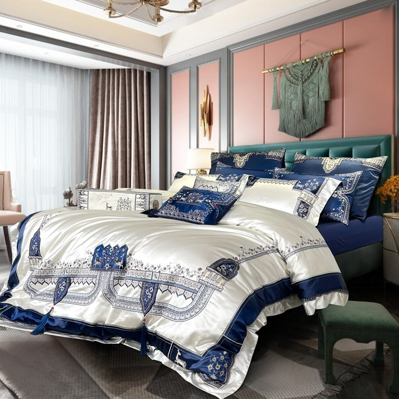 Indulge in Elegance: Giorgio Premium Embroidered Tassel Bedding Collection