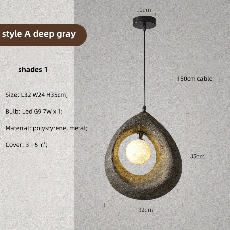 Wabi Sabi Inspired Circular Pendant Light