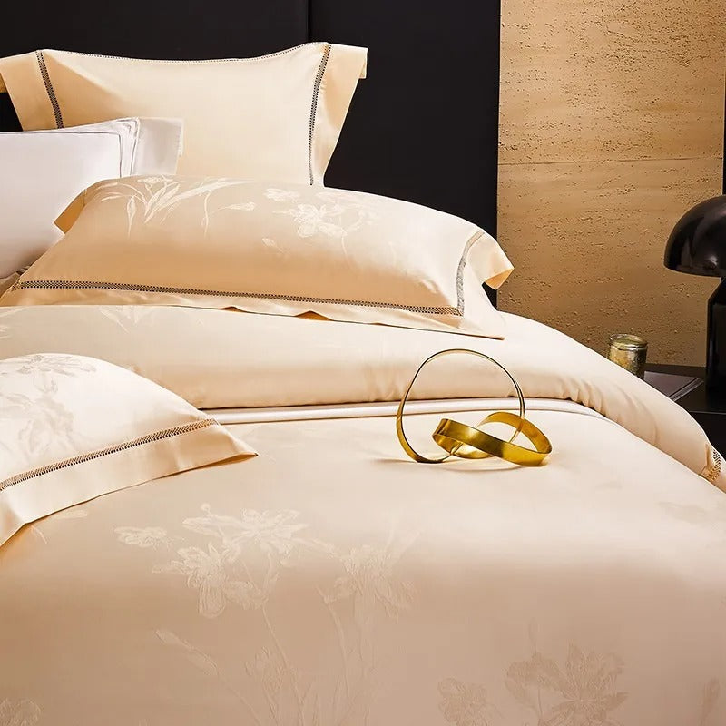 Indulge in Opulence with our Aureate Egyptian Cotton Jacquard Luxury Bedding Collection