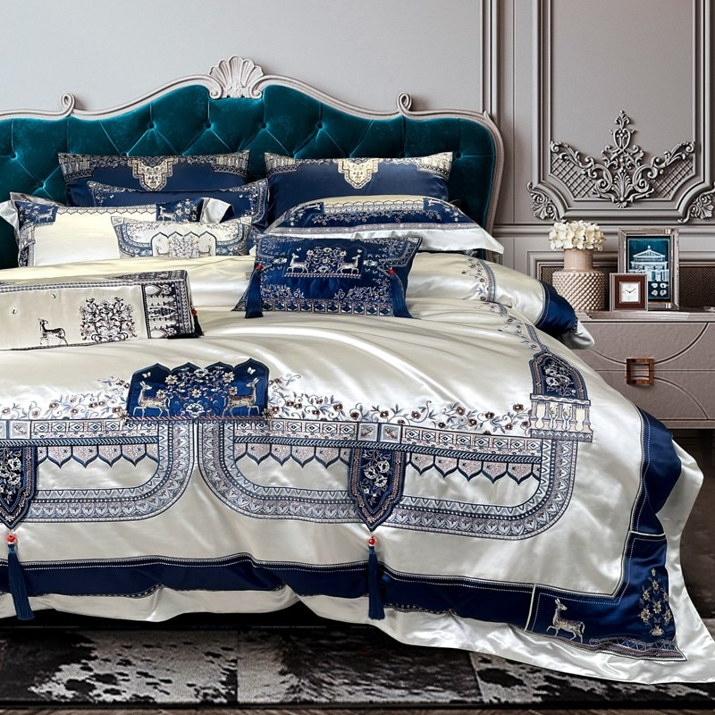 Indulge in Elegance: Giorgio Premium Embroidered Tassel Bedding Collection