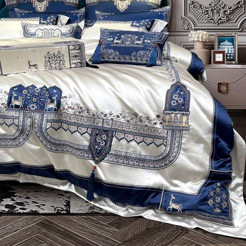 Indulge in Elegance: Giorgio Premium Embroidered Tassel Bedding Collection