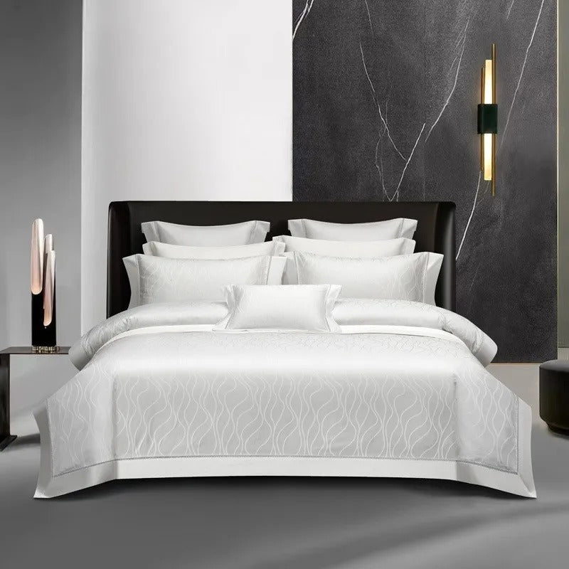 Indulge in Luxury with the Isla Egyptian Cotton Jacquard Bedding Set