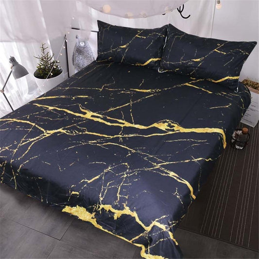 Black Marble Duvet Cover Set