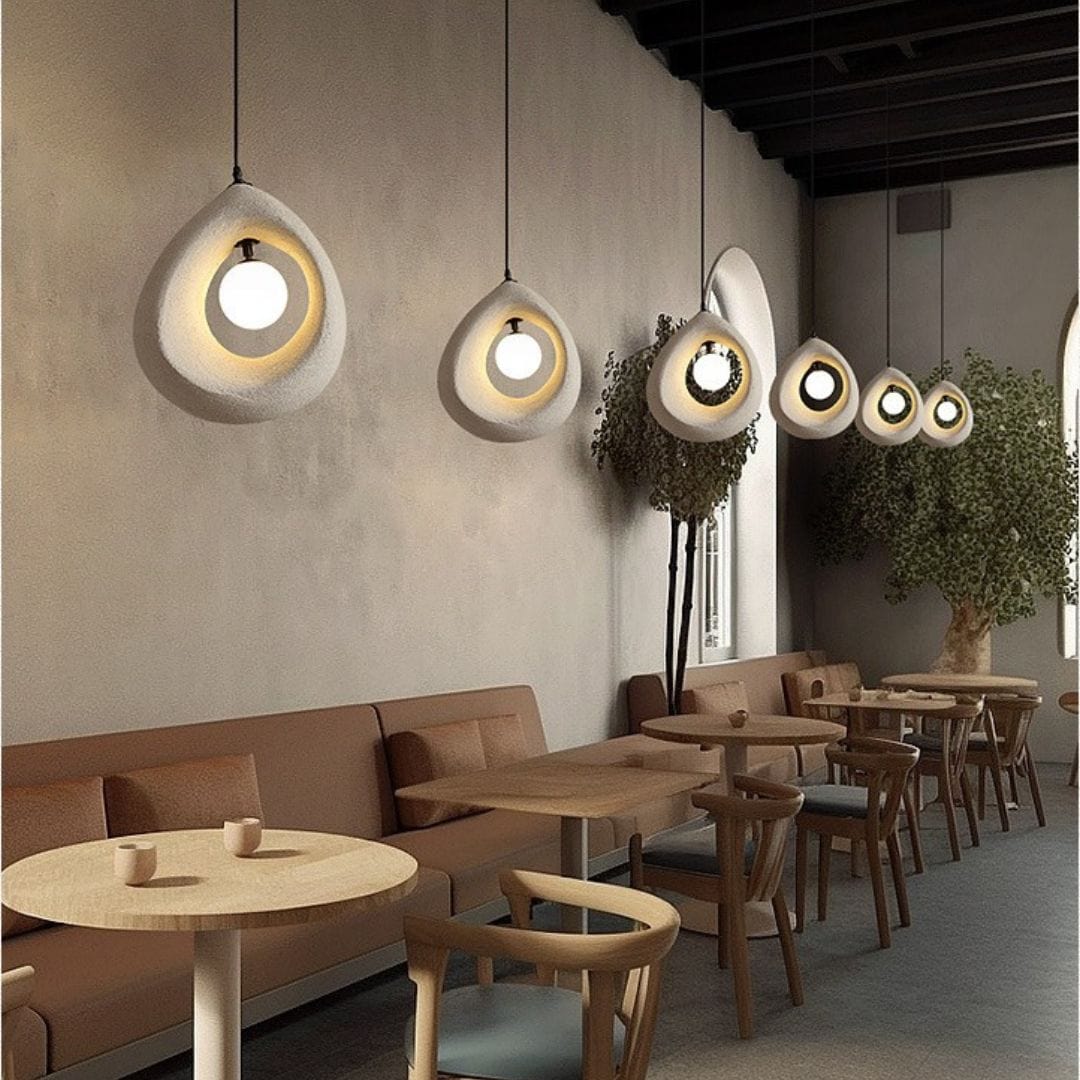 Wabi Sabi Inspired Circular Pendant Light