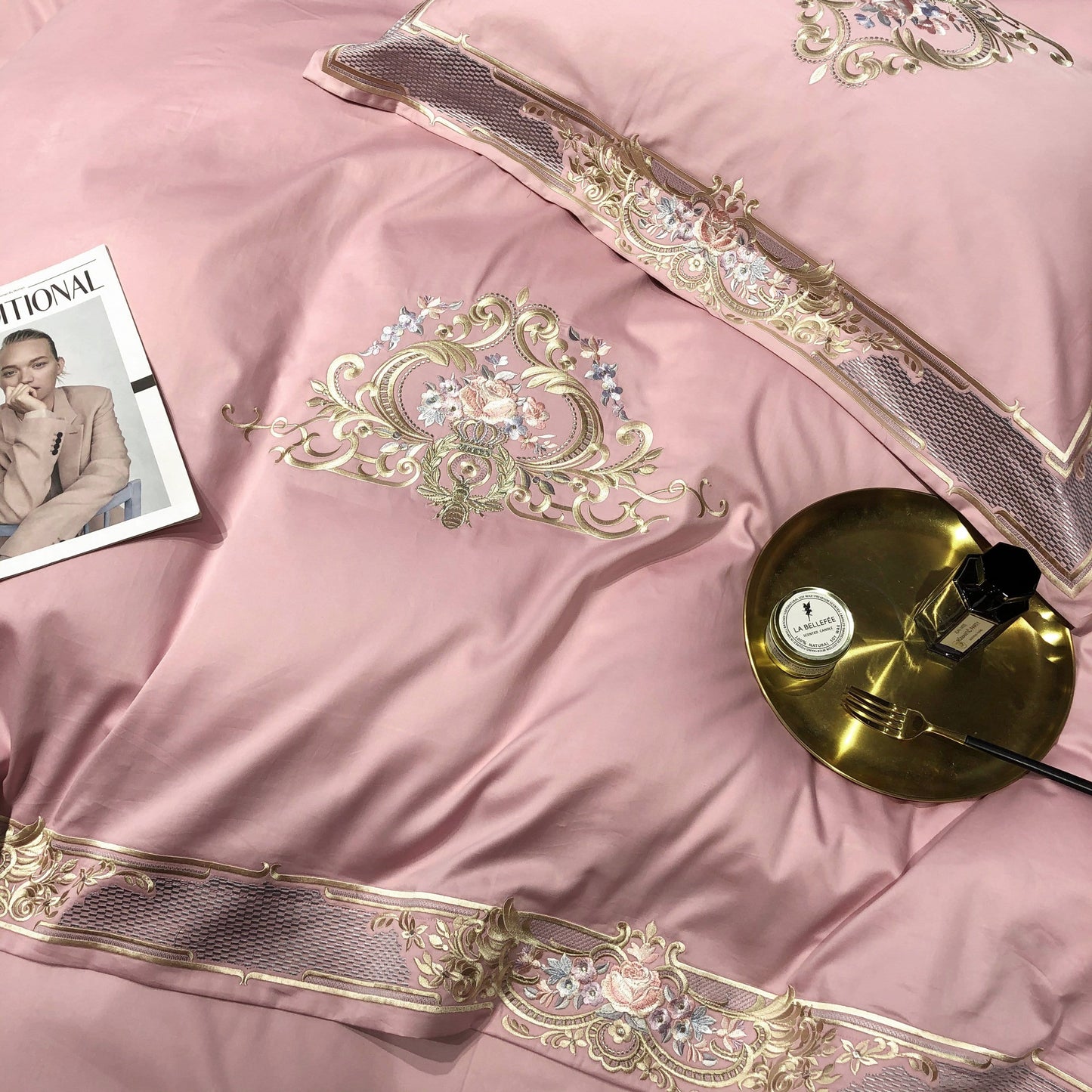 Prairie Pink Bettbezug-Set (ägyptische Baumwolle)