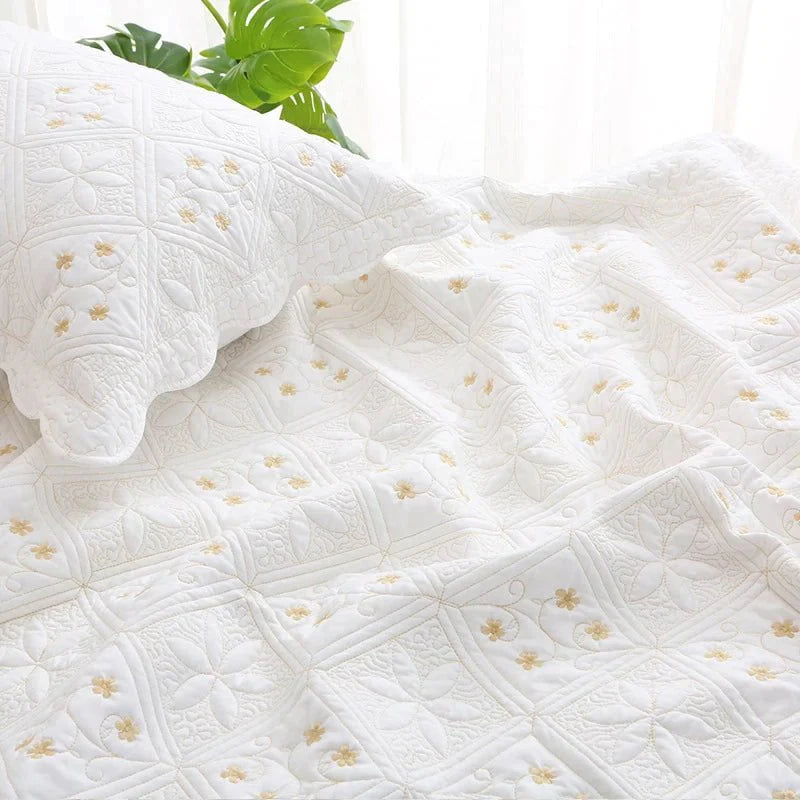 Queue-Coverlet-Set mit Blumenmuster