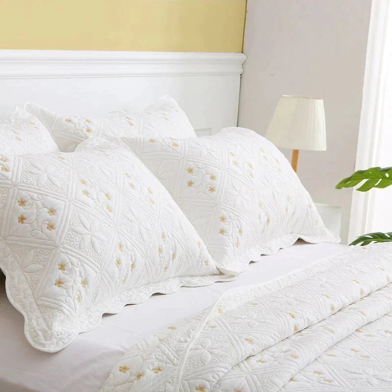 Queue-Coverlet-Set mit Blumenmuster