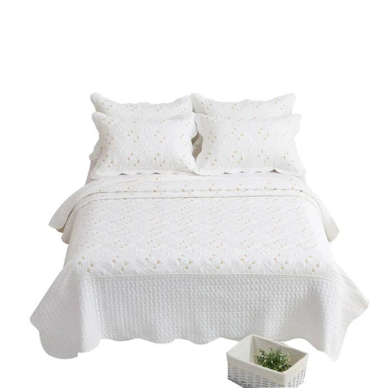 Queue-Coverlet-Set mit Blumenmuster