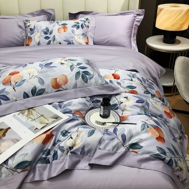 Lavender Bloom Duvet Cover Set (Egyptian Cotton)