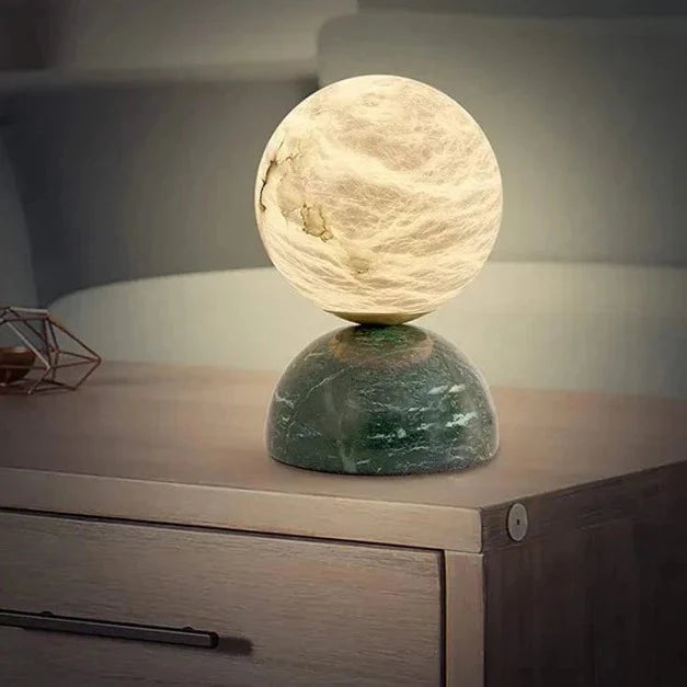 Luxe Alabaster and Marble Table Lamp