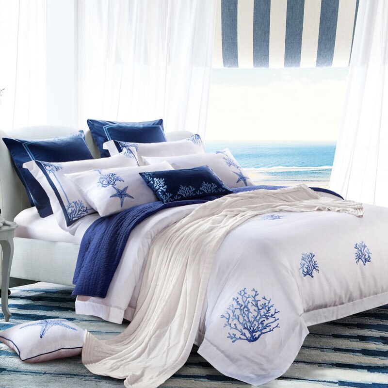 Opulent Amellora Egyptian Cotton Embroidered Silk Bedding Collection