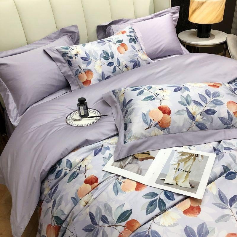 Lavender Bloom Duvet Cover Set (Egyptian Cotton)