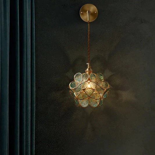 Flora Round Glass Wall Light