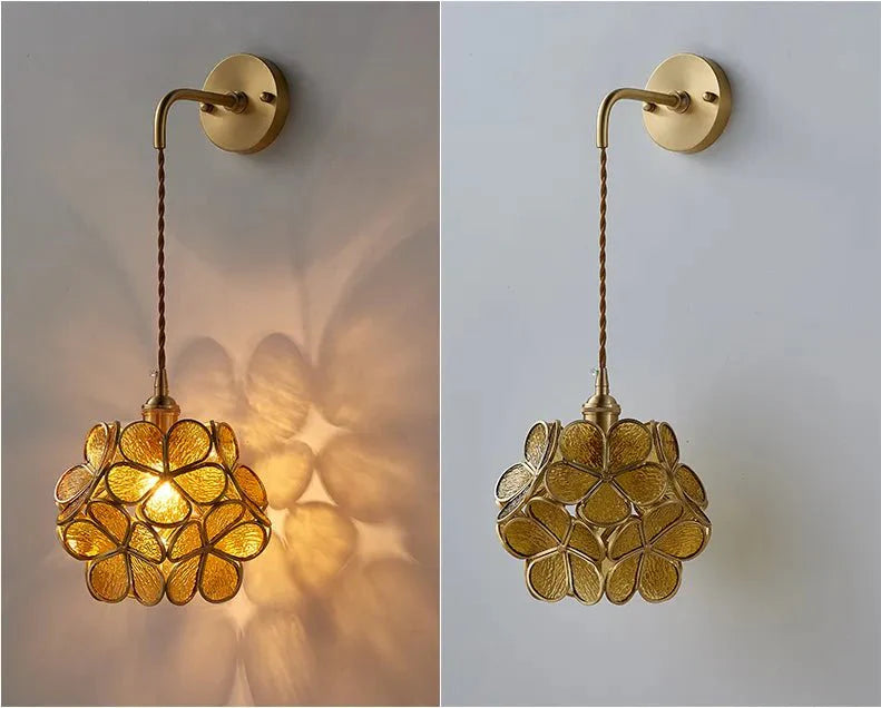 Flora Round Glass Wall Light