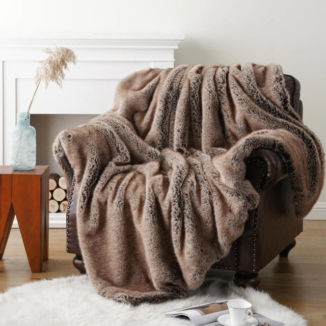 Serenity Faux-Fur Blanket Throw