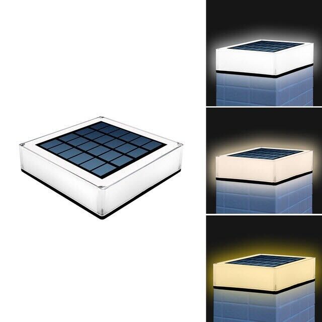 Flat Out Light with solar panel and glow