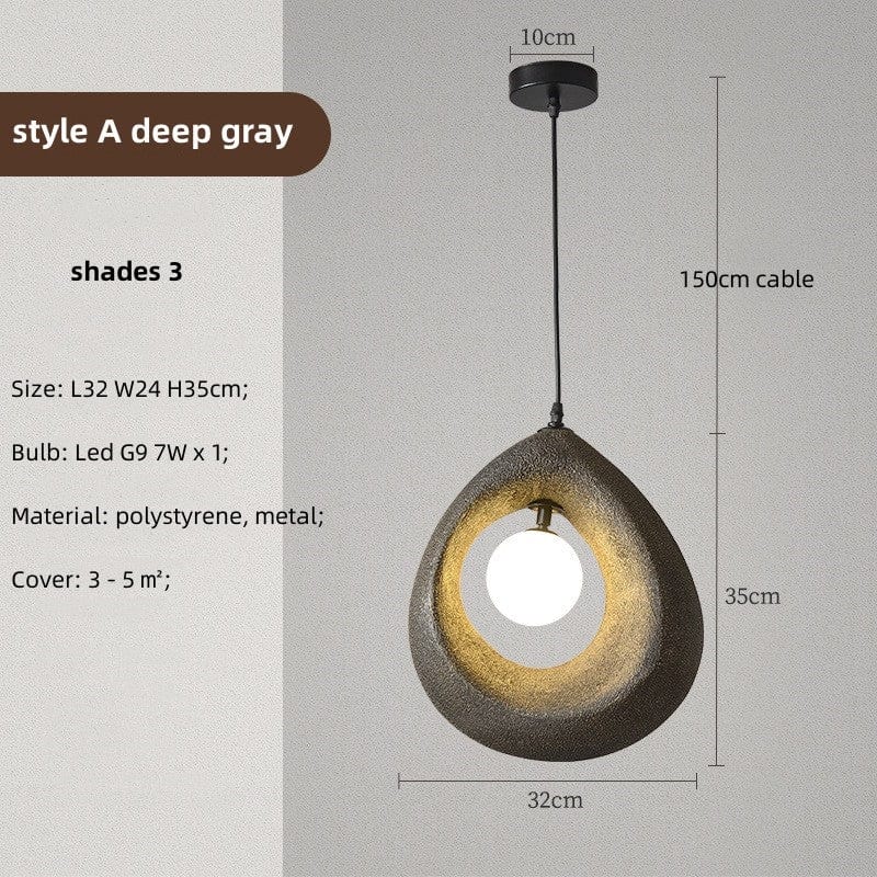 Wabi Sabi Inspired Circular Pendant Light