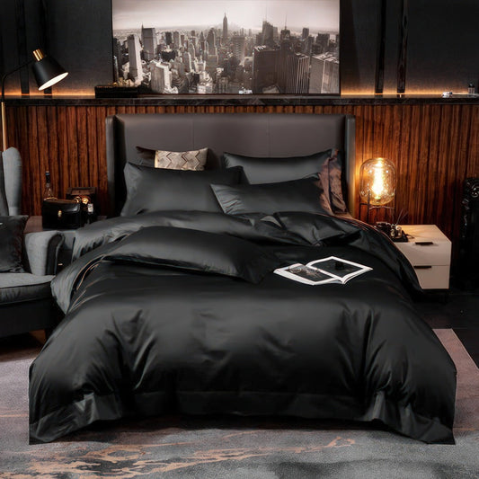 Luxurious Black Silky Soft Egyptian Cotton Bedding Collection