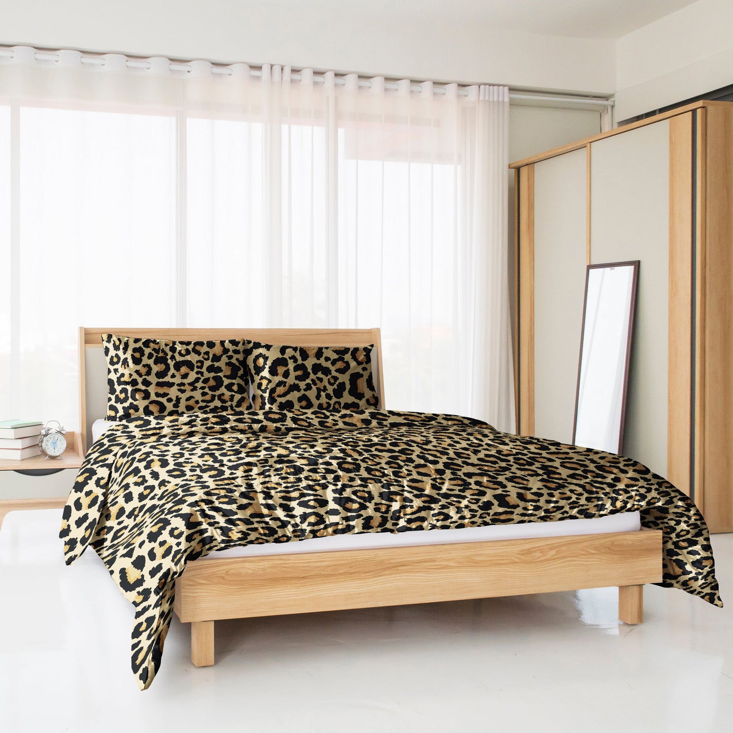 Leopard Gree Duvet Cover Set (Egyptian Cotton)