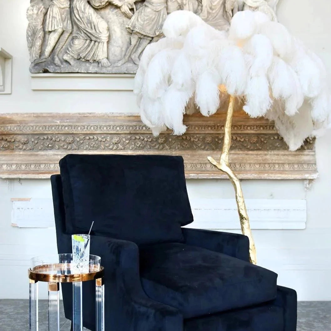 Ostrich Feather Floor Lamp