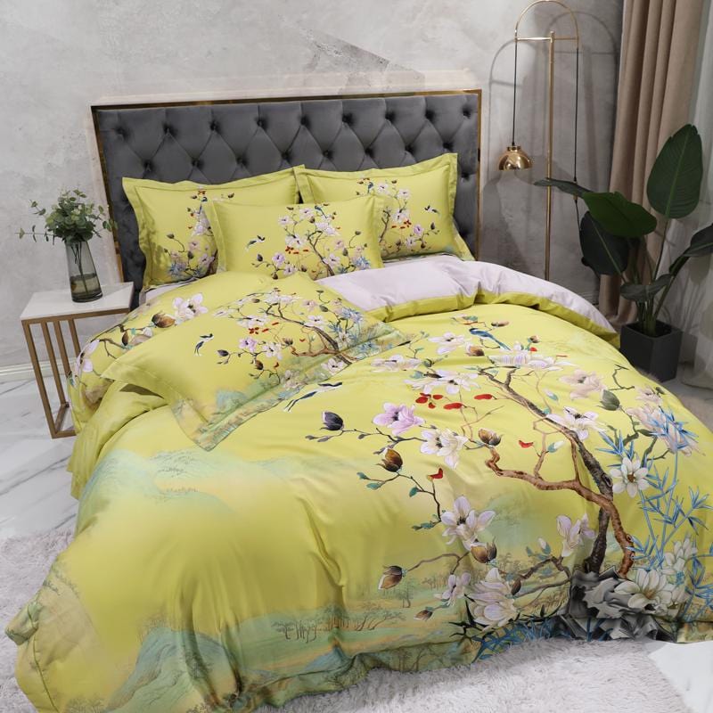 Mandarin Lime Green Duvet Cover Set (Egyptian Cotton)