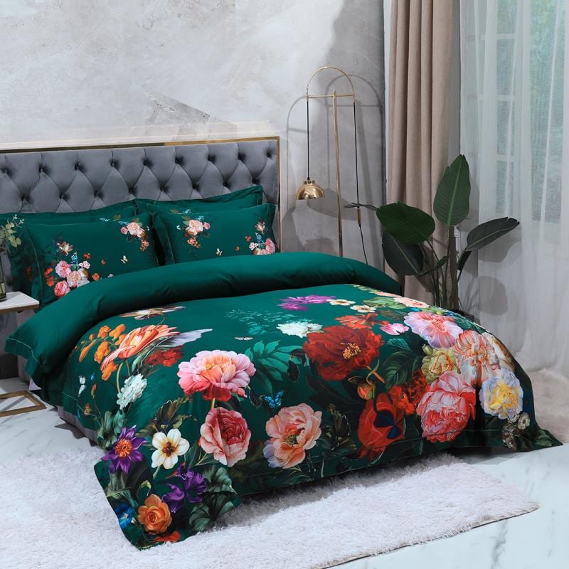 Emerald Green Duvet Cover Set (Egyptian Cotton)