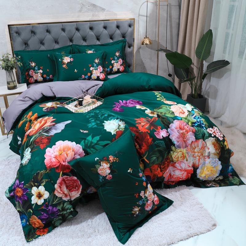 Emerald Green Duvet Cover Set (Egyptian Cotton)