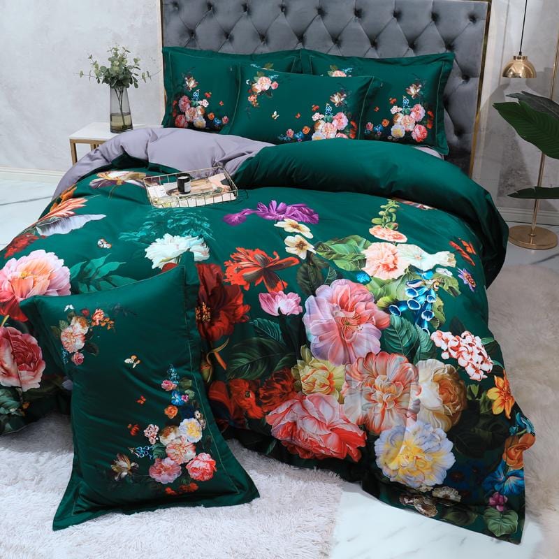 Emerald Green Duvet Cover Set (Egyptian Cotton)