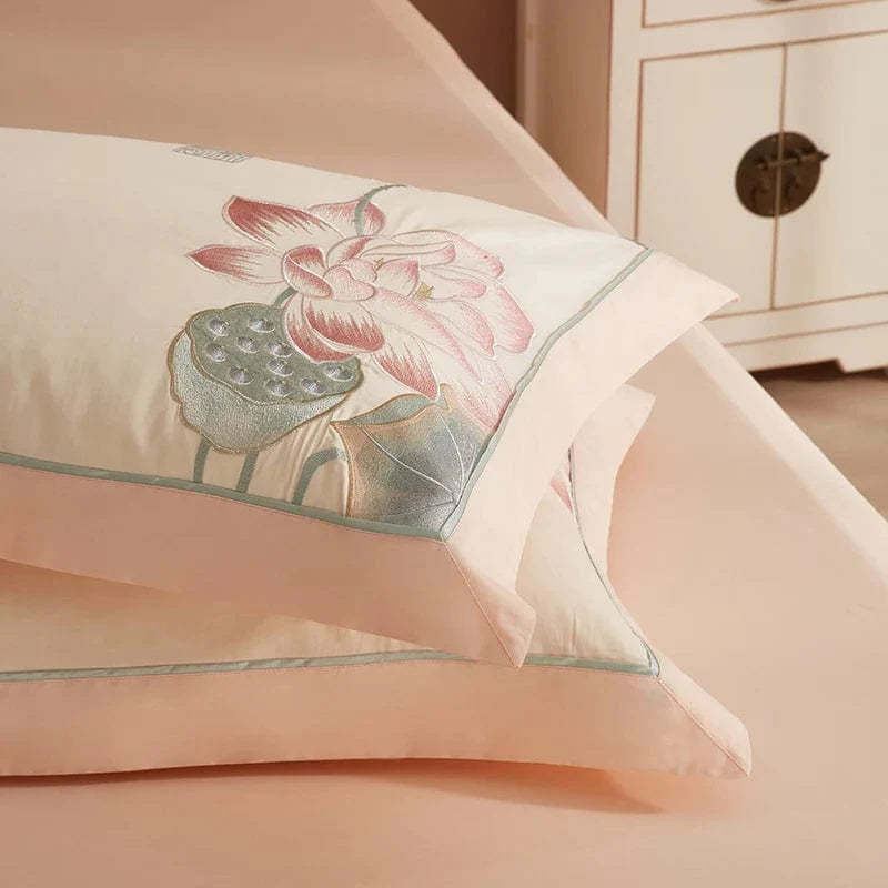 Lotus Pink Duvet Cover Set (Egyptian Cotton)