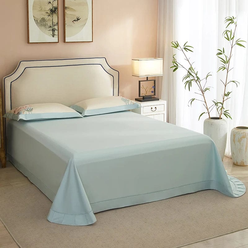 Lotus Blue Duvet Cover Set (Egyptian Cotton)