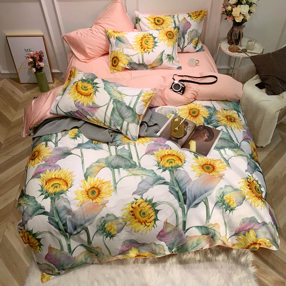 Dainty Sunflower Duvet Cover Set (Egyptian Cotton)