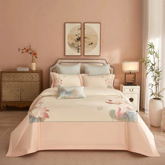 Lotus Pink Duvet Cover Set (Egyptian Cotton)