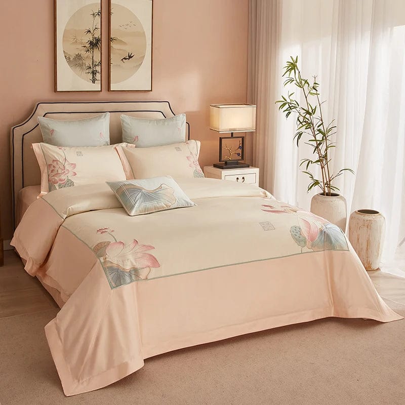 Lotus Pink Duvet Cover Set (Egyptian Cotton)