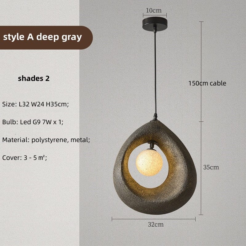 Wabi Sabi Inspired Circular Pendant Light