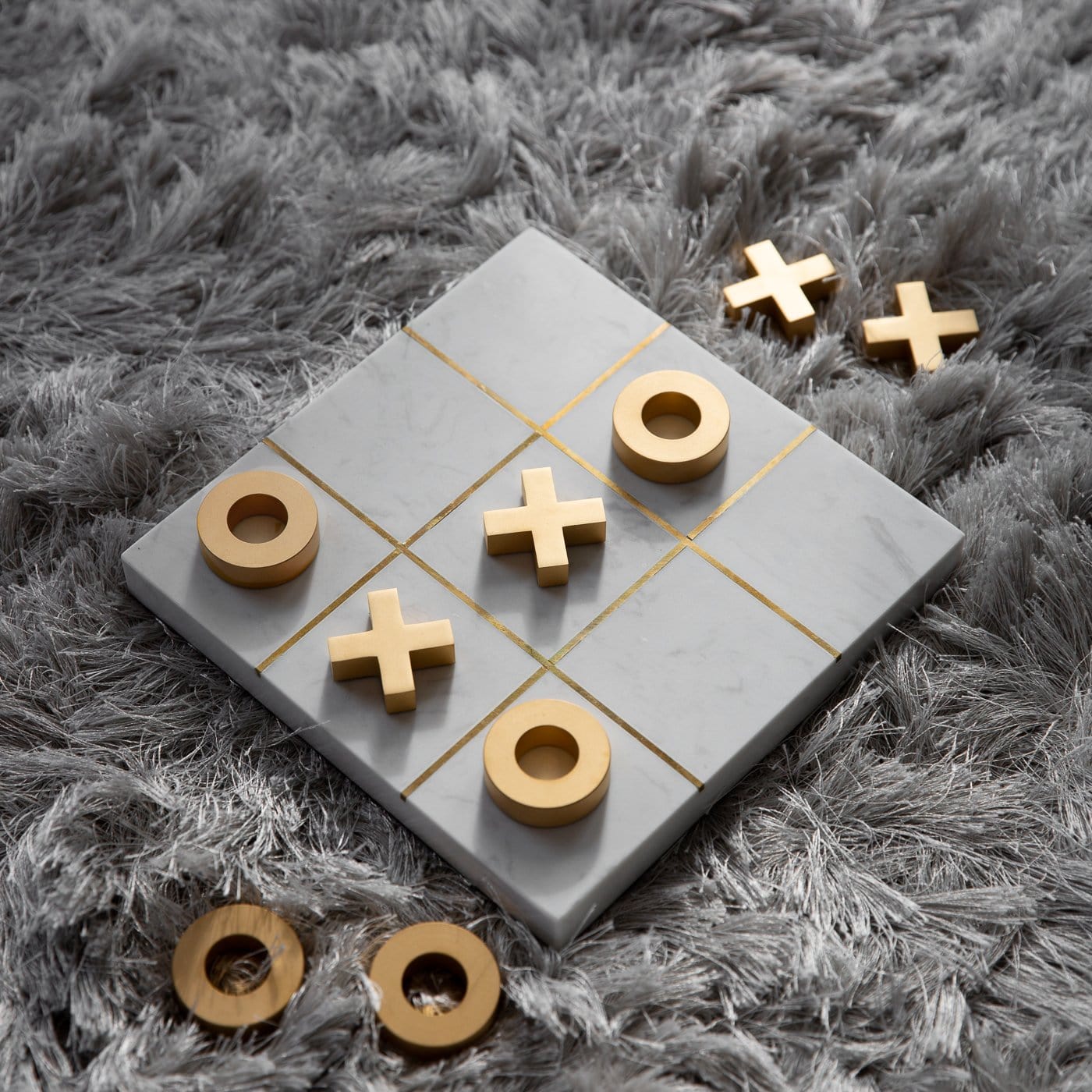 Marmor-Tic-Tac-Toe-Spiel