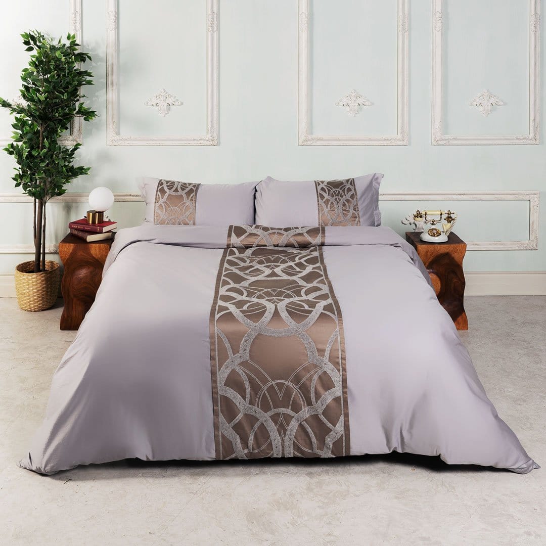 Chain of Luxury Grey Duvet Cover Set (Egyptian Cotton)