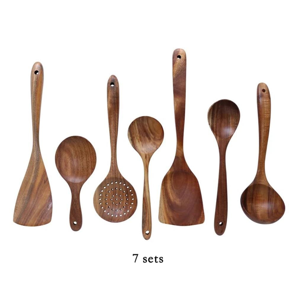 Eco-Friendly Teak Wood Cooking Utensil Set