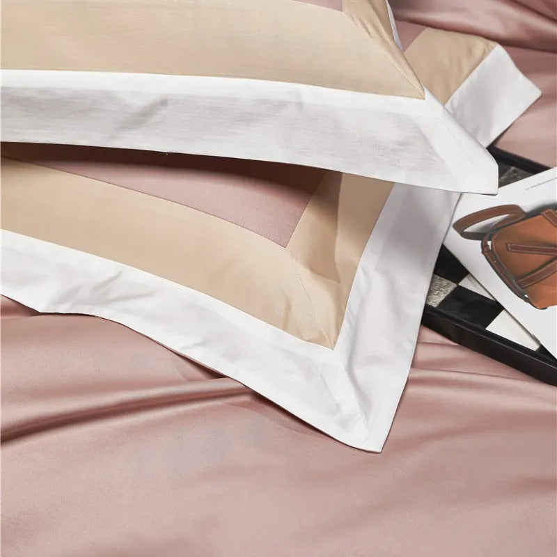 Elegant Luxor Pink Stripe Egyptian Cotton Bedding Collection