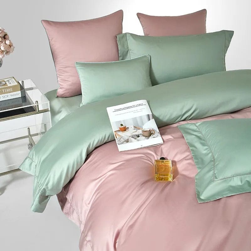 Dream Sage Blush Duvet Cover Set (Egyptian Cotton)