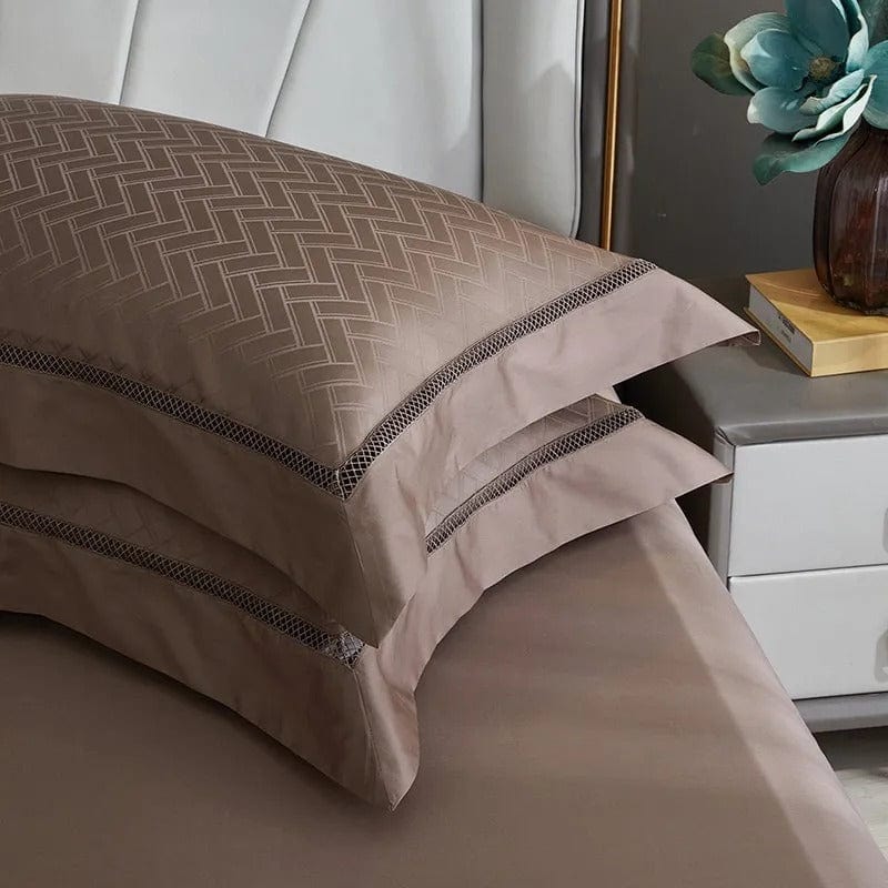 Elegance Brown Duvet Cover Set (Egyptian Cotton)