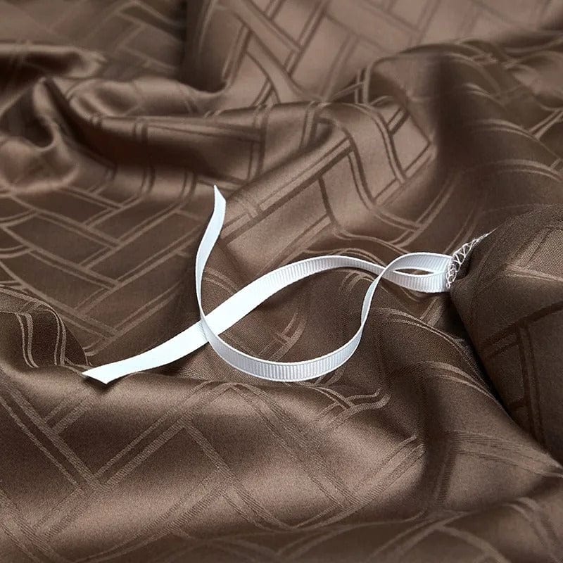 Elegance Brown Duvet Cover Set (Egyptian Cotton)