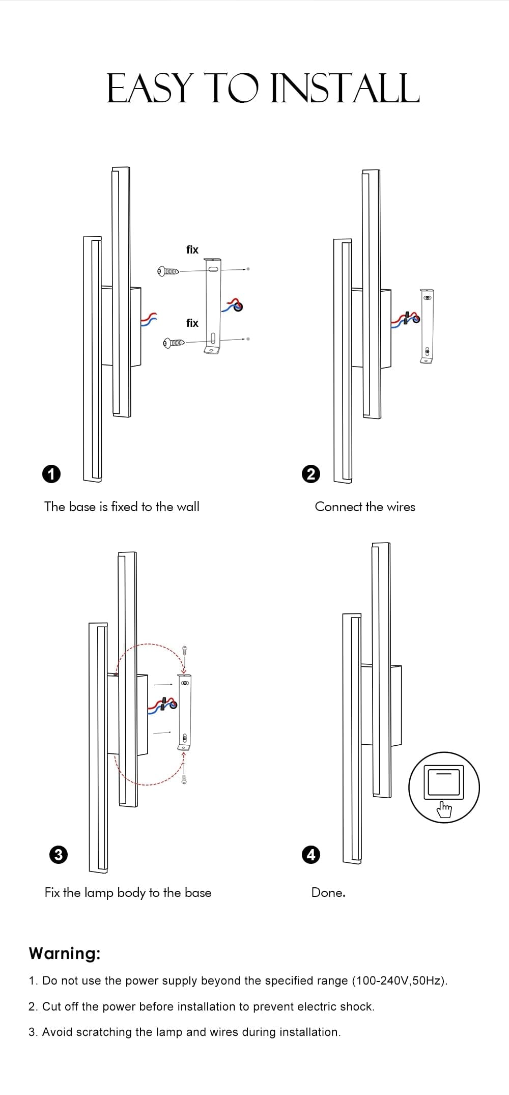 String Bar Modern Wall Light