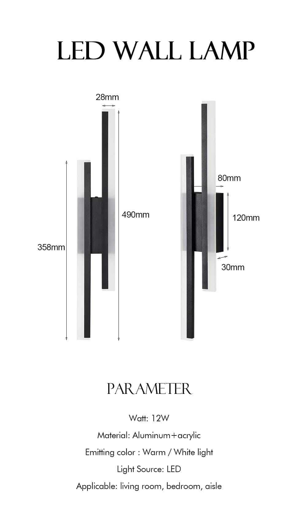 String Bar Modern Wall Light