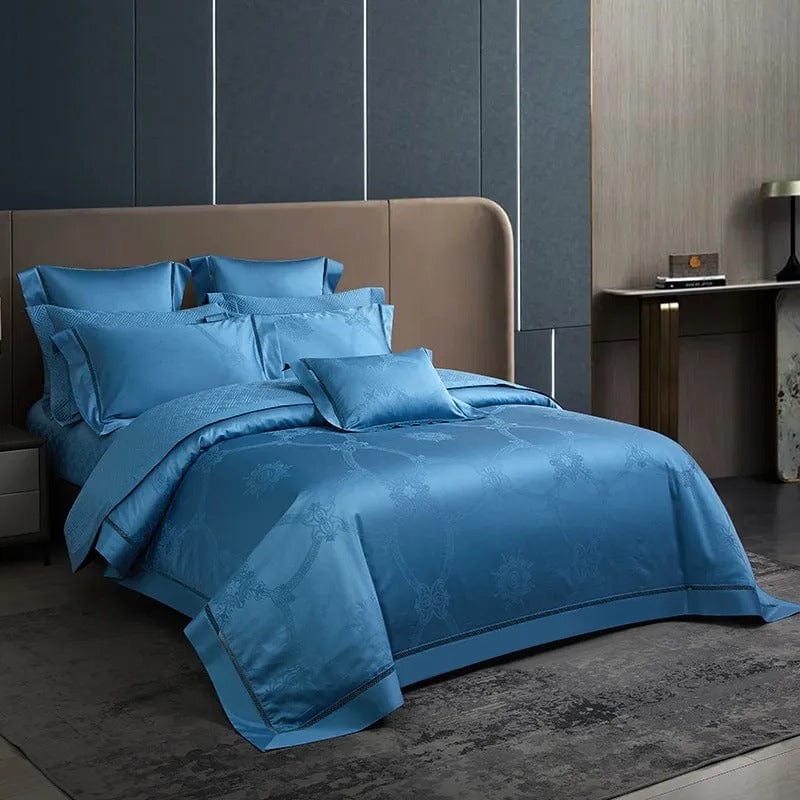 Elegance Blue Duvet Cover Set (Egyptian Cotton)