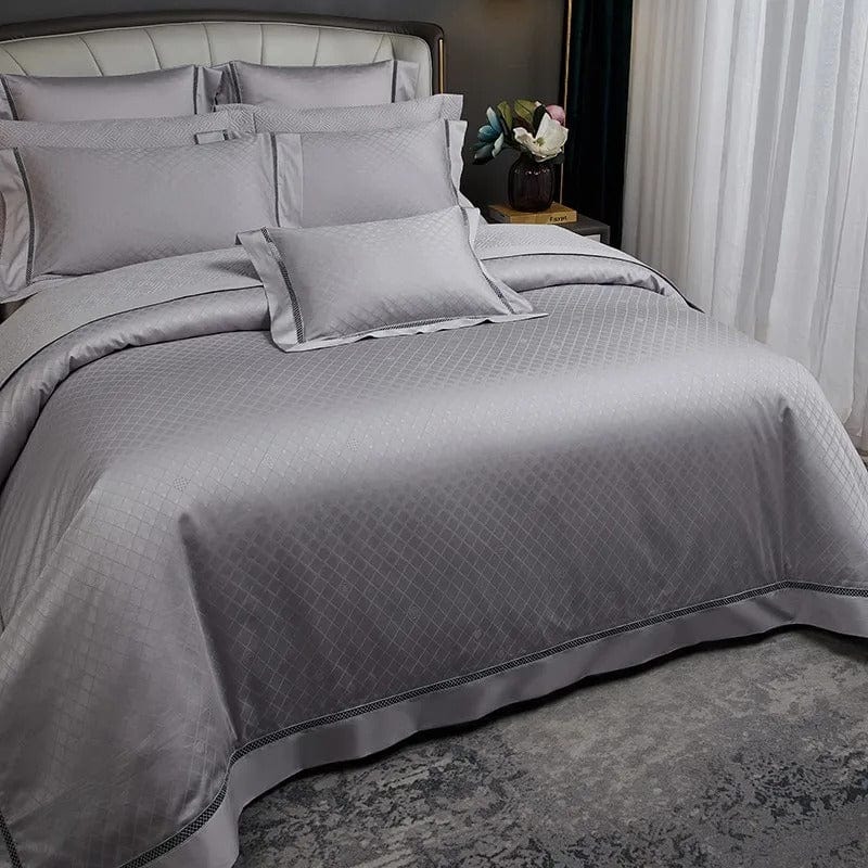 Elegance Silver Duvet Cover Set (Egyptian Cotton)