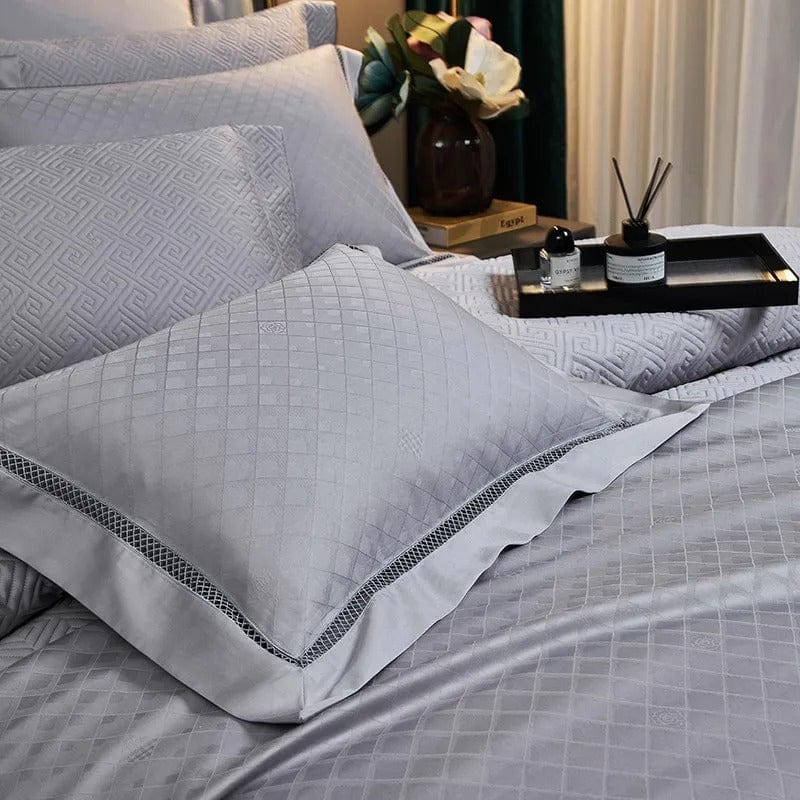 Elegance Silver Duvet Cover Set (Egyptian Cotton)